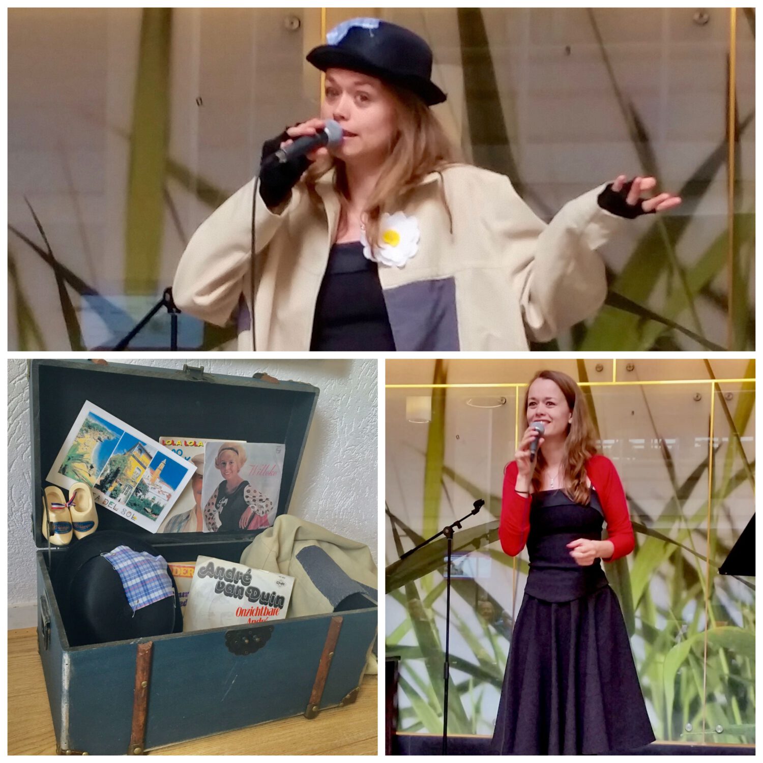 Zangeres Jasmijn Collage Senioren Liedjesprogramma Vertier Entertainment